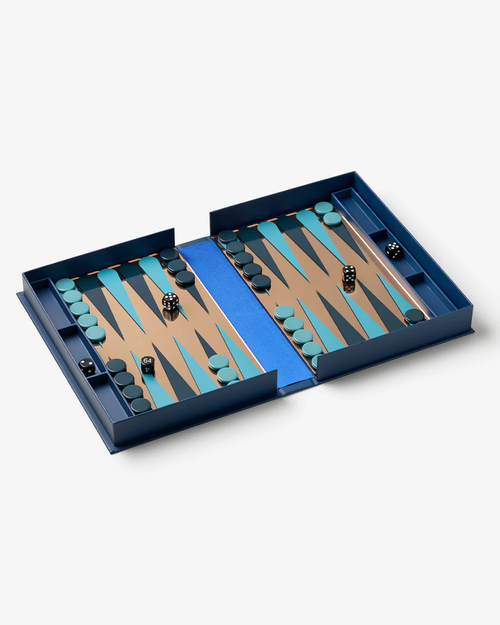 Art Of Backgammon Mirror, Dark Blue/Copper - Image 3