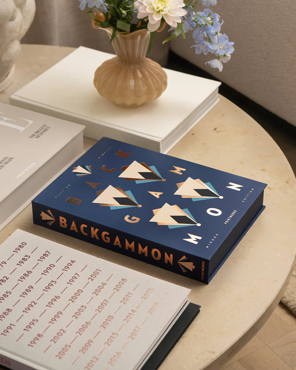 Art Of Backgammon Mirror, Dark Blue/Copper - Image 4