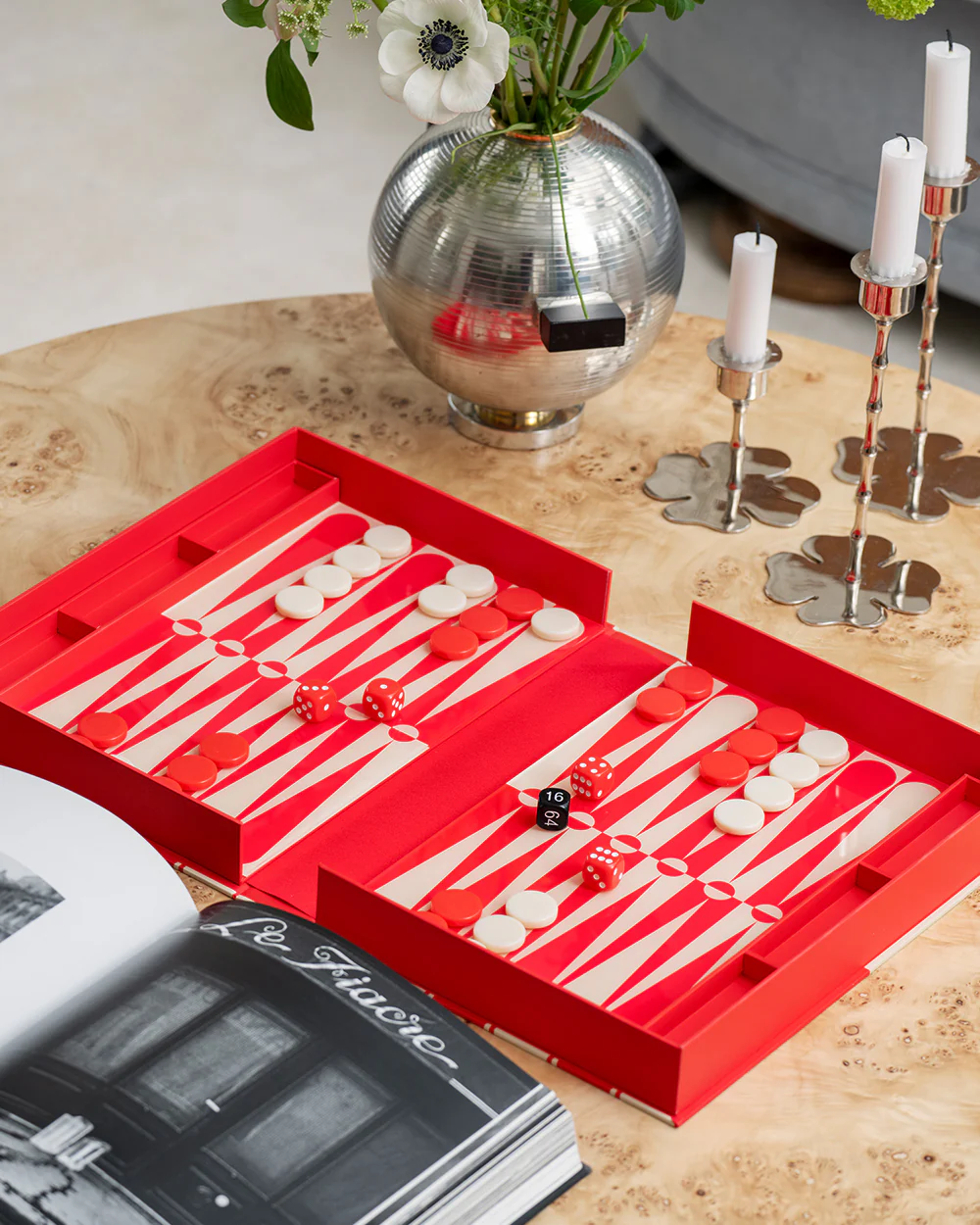 Art of Backgammon, Red/Cream - Image 5