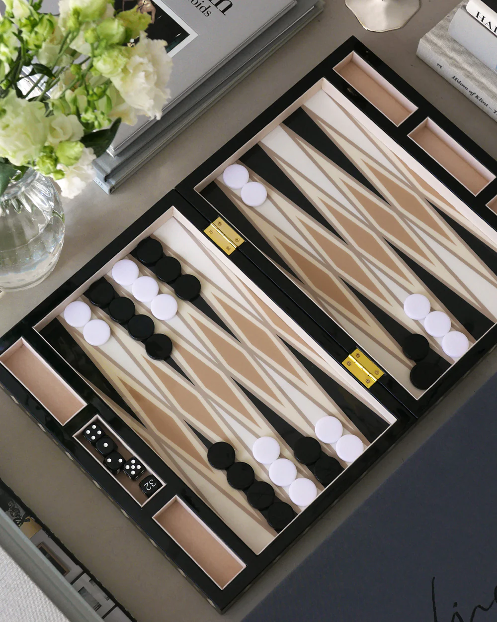 Lacquered Backgammon, Black - Image 5