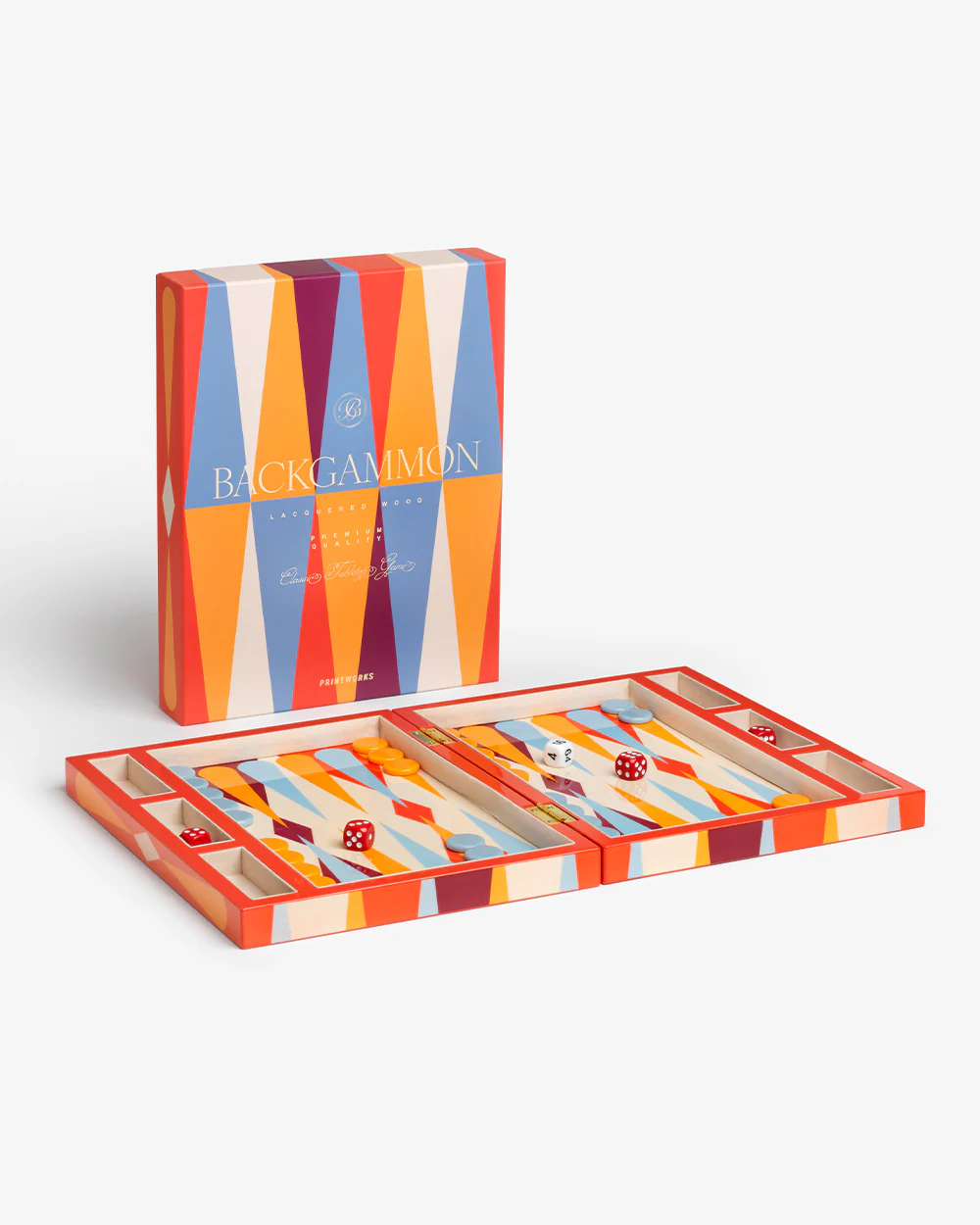 Lacquered Backgammon, Red - Image 3