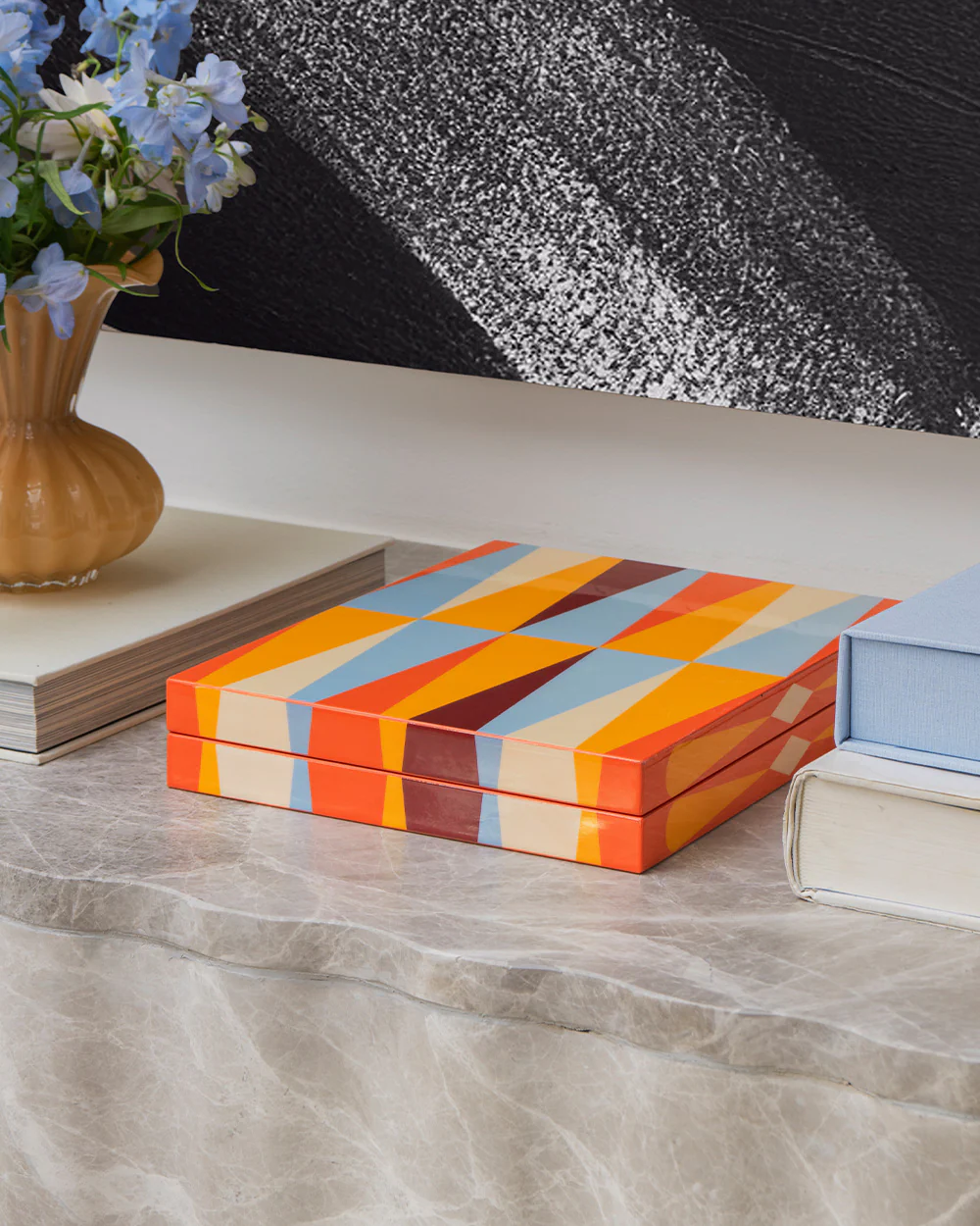 Lacquered Backgammon, Red - Image 4